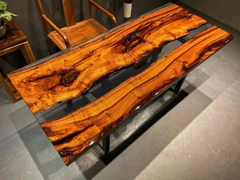 Custom Epoxy River Dining Table for 2-8 People - 60