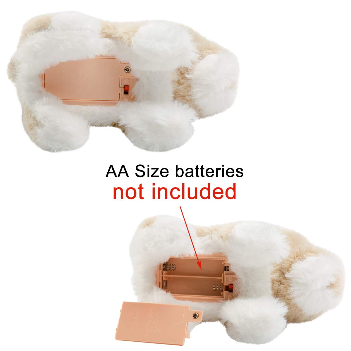 Soft Plush Rabbit Easter Electronic Interactive Toy - Jumping Bunny with Wiggle Ears & Moving Mouth - 7