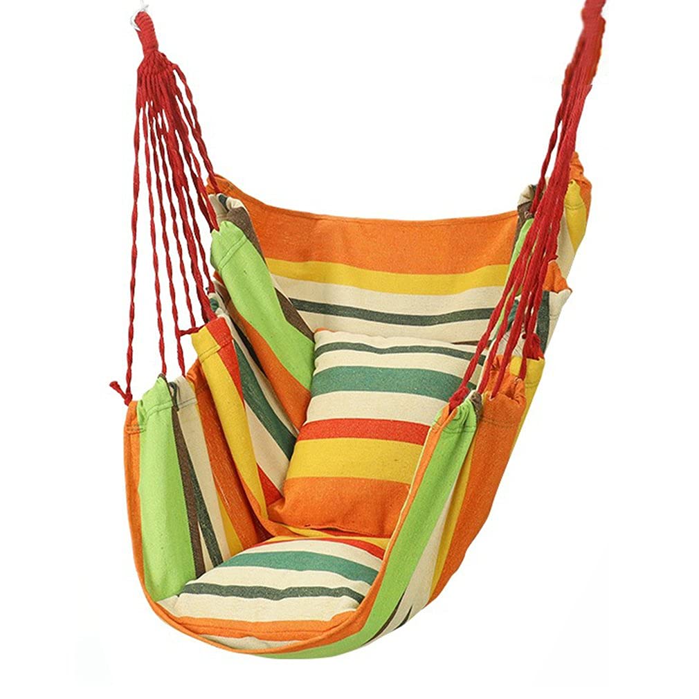 Premium 130x100cm Canvas Hammock Chair - Heavy Duty 200KG Capacity Hanging Rope Swing Bed for Outdoor, Garden, Porch, Beach & Camping - Perfect for Relaxation, Lounging & Travel (Color: 02)