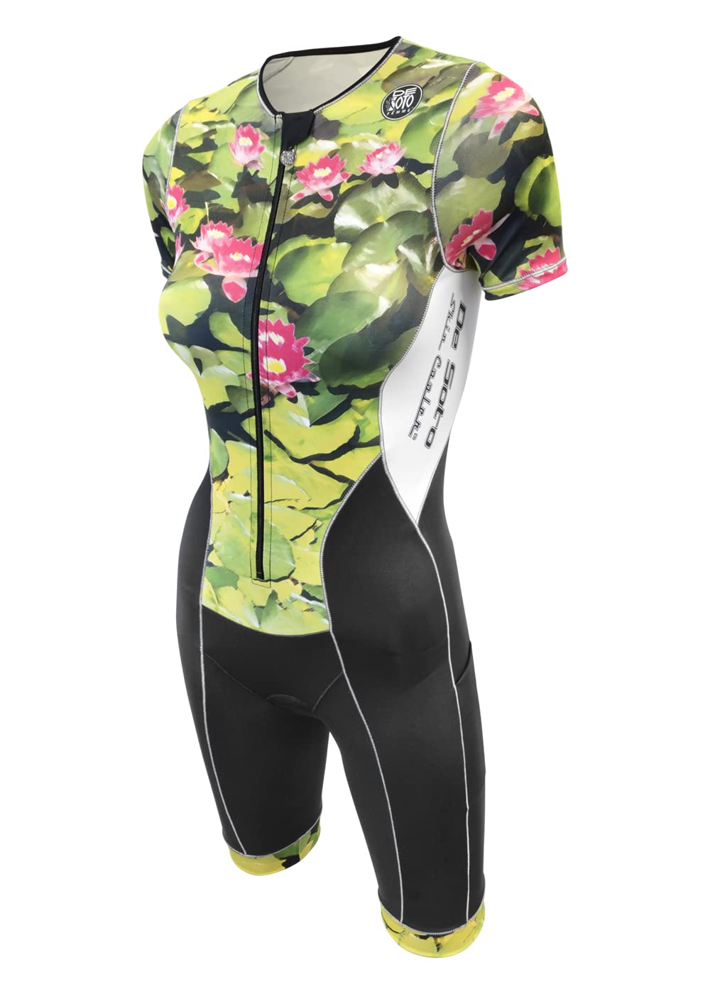 De Soto Women's Riviera Short Sleeve Triathlon Trisuit - Comfortable & Quick-Drying for Swimming, Cycling & Running Workouts