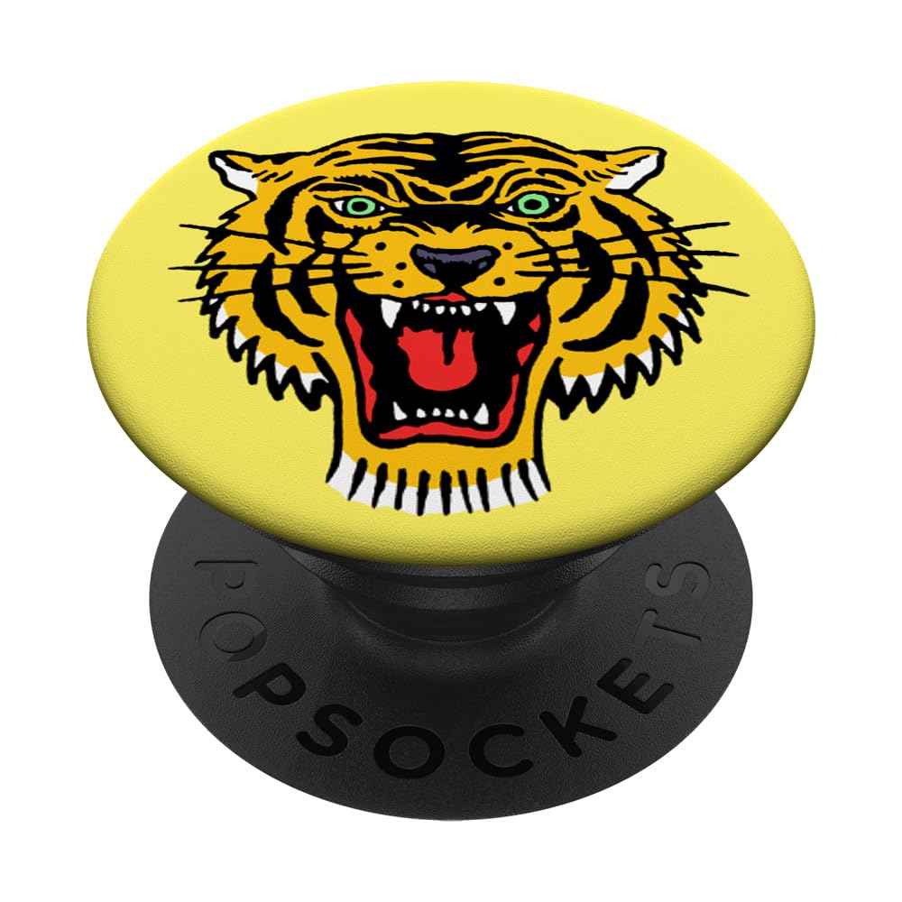 Japanese Tiger Tattoo Design PopSockets PopGrip - Interchangeable Phone Grip for iPhone, Samsung & Smartphones - Perfect for Gaming, Selfies & Daily Use