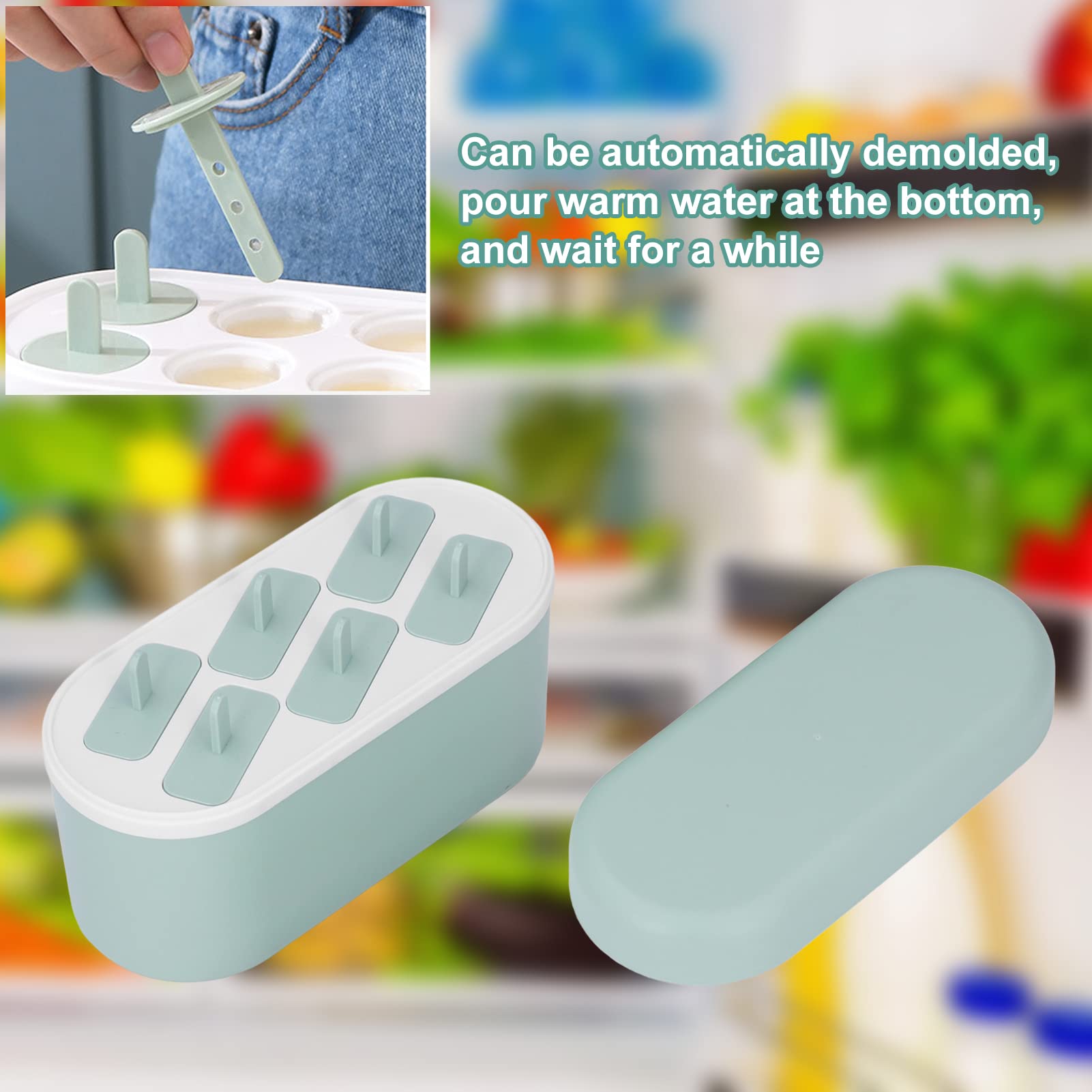 Automatic Ice Cream Maker Mold - 6 Hole DIY Ice Cream Mold for Home Kitchen | Perfect for Homemade Gelato, Sorbet & Frozen Treats