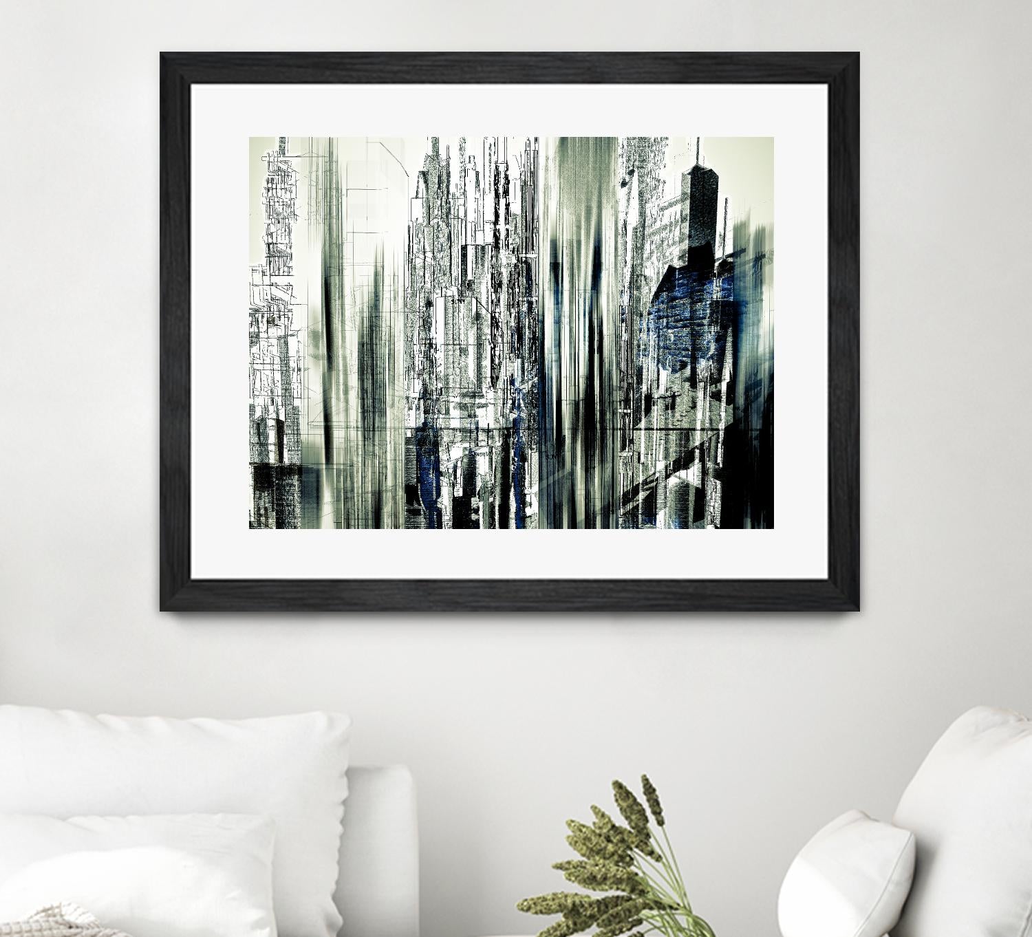 Abstract City Perspective II Wall Art - Modern Urban Landscape Painting for Home & Office Decor | Perfect for Living Room, Bedroom & Workspace