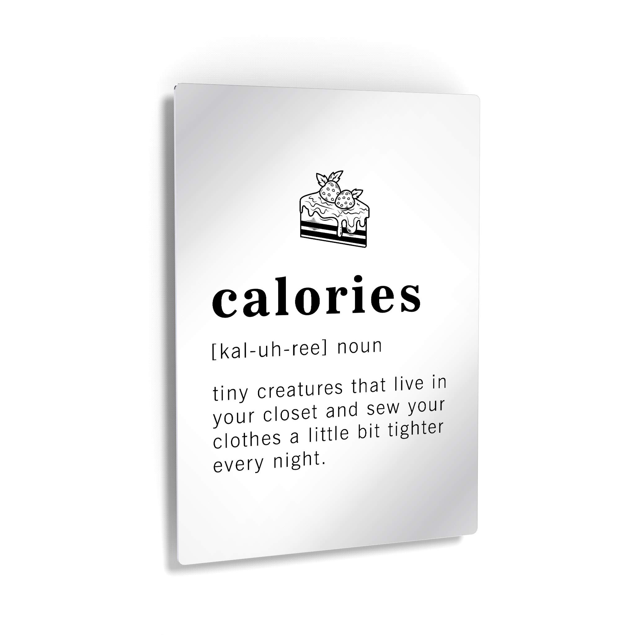 Funny Noun Dictionary Definition of Calories Metal Print - Inspirational Quote Sign for Office, Living Room, Bedroom & Bathroom - Ready to Hang Wall Art Home Decor (40x30 Inches, Made in USA) - Perfect for Gifts, Housewarming & Funny Home Decor