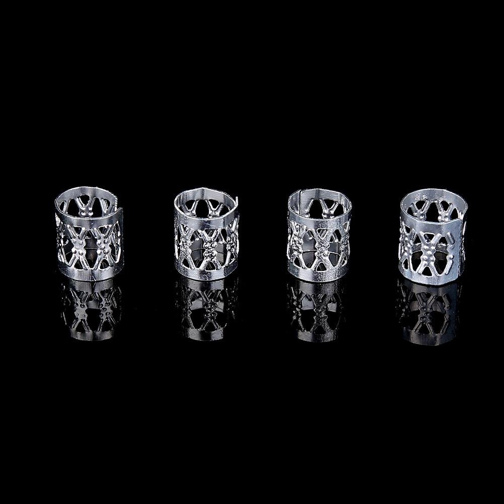 Aluminum Hair Rings & Dreadlock Beads Set - Hair Jewelry for Braids, Dreadlocks & Hair Cuffs - Metal Hair Accessories & Decorations for Women - Perfect for Festivals, Weddings & Boho Styling