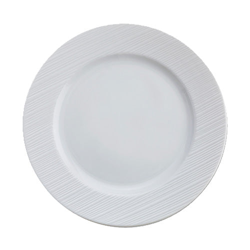 Alani 022421 Embossed Round Dinner Plate Set - 12.25 Inch, Pack of 12 - Elegant Tableware for Restaurants, Weddings & Special Occasions