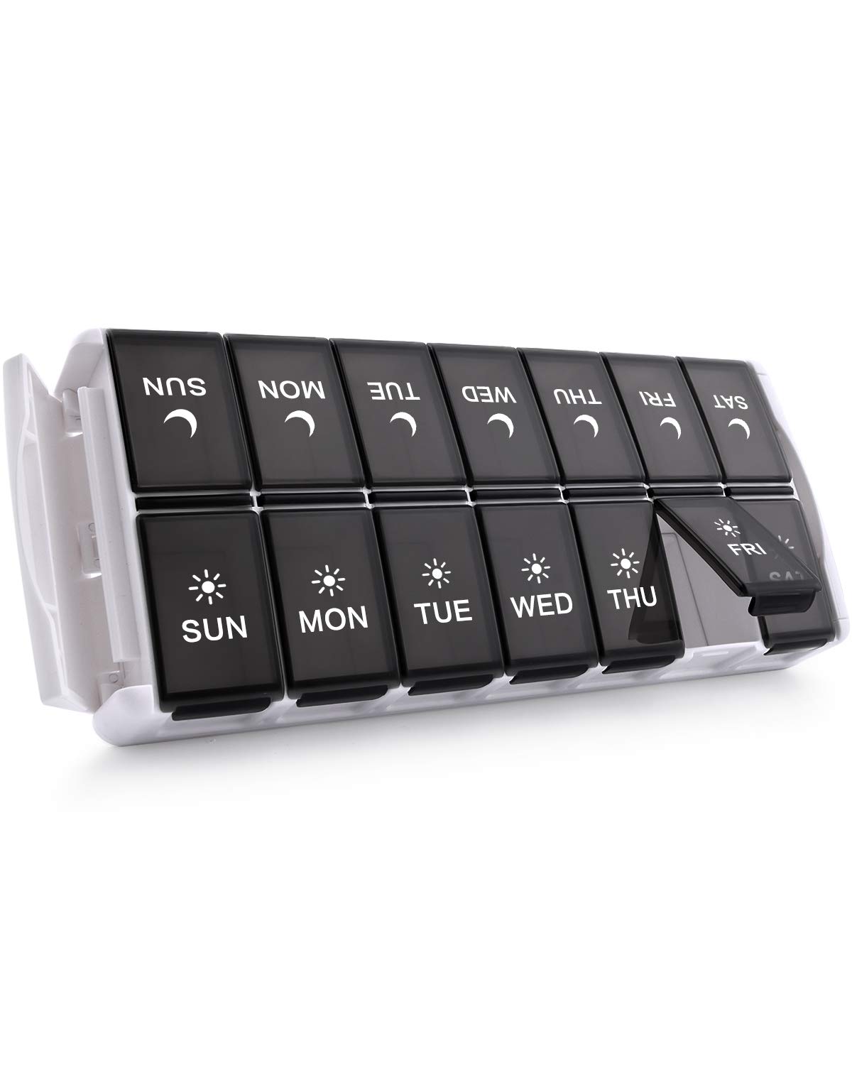 TookMag Weekly Pill Organizer - 7 Day AM/PM Pill Box with Large Capacity for Vitamins, Fish Oil & Supplements | Easy-Fill Medication Organizer (2x Daily) | Perfect for Travel, Home Use & Daily Medication Management