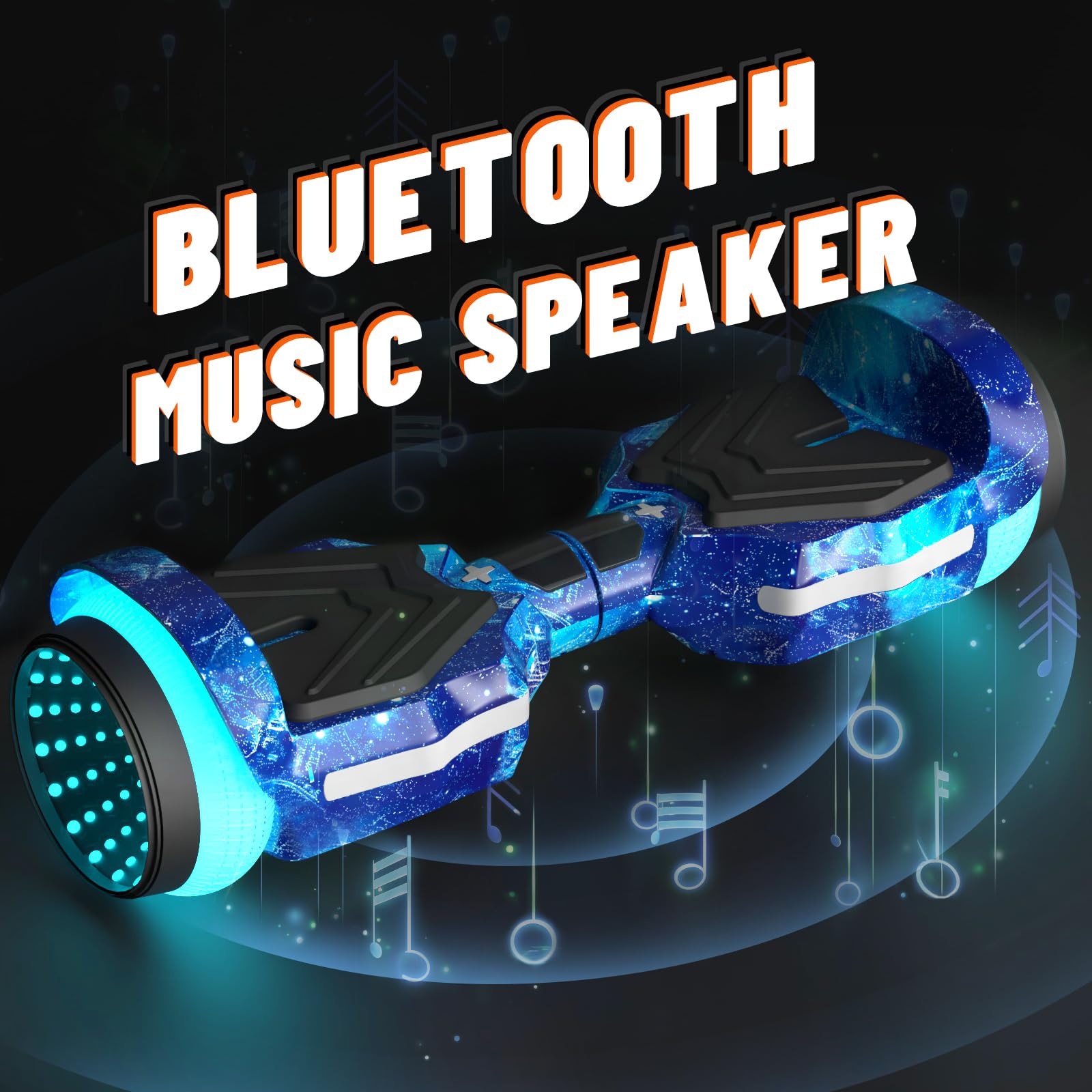 Electric Scooter with Colorful LED Light-Up Wheels, Bluetooth Speakers & App Control - Dual 250W Motors, 8.5 mph Speed & 8.5 Mile Range - Perfect for Commuting, Urban Travel & Fun Rides for Kids & Adults