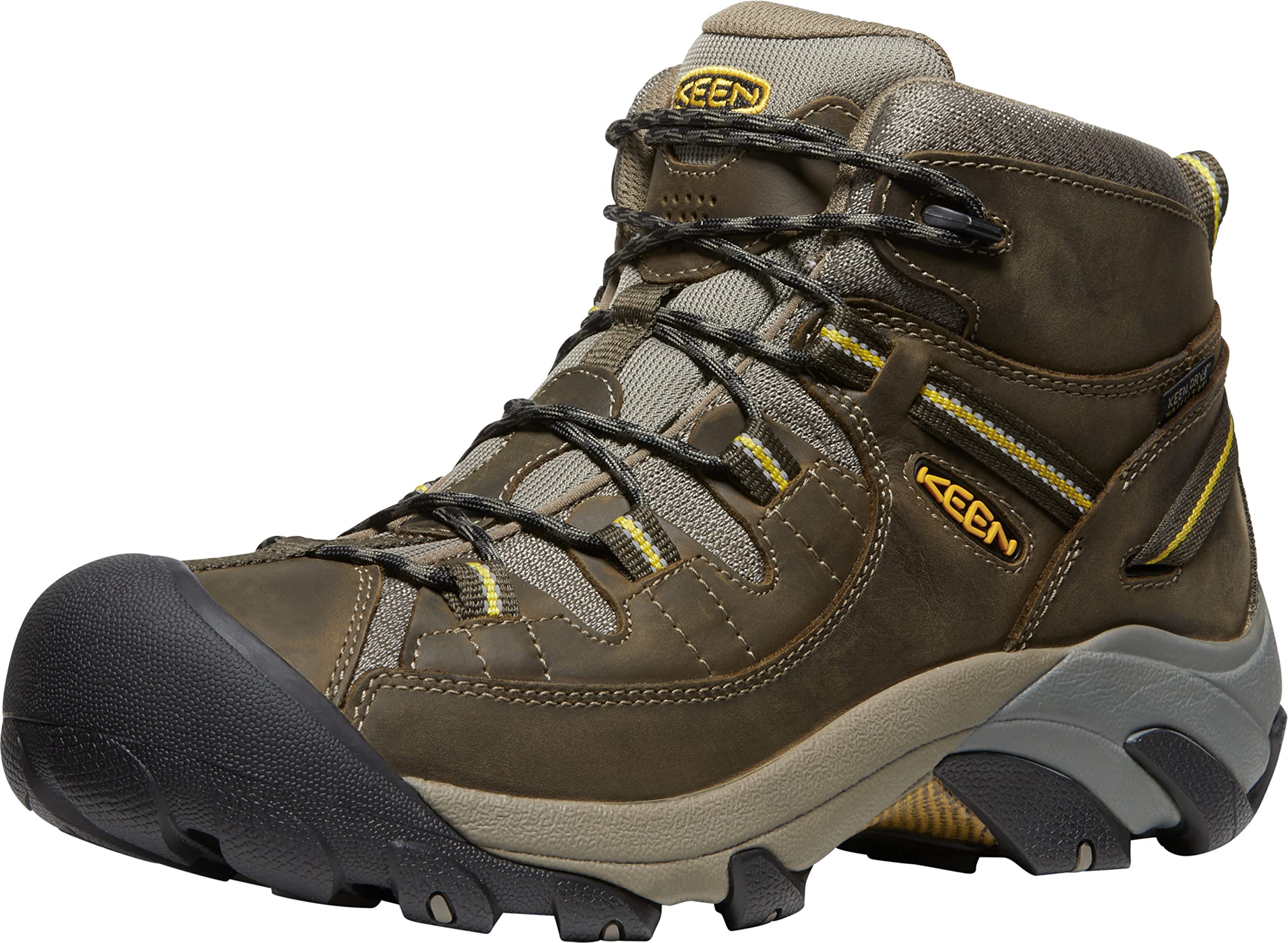 KEEN Men's Targhee 2 Mid Height Waterproof Hiking Boots - Lightweight & Durable Outdoor Shoes for Trail Walking, Camping & Backpacking Adventures