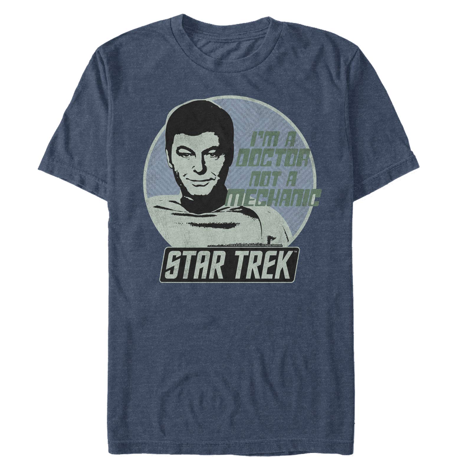 Men's Star Trek: The Original Series 'I'm a Doctor Not a Mechanic' Bones T-Shirt | Officially Licensed Sci-Fi Graphic Tee for Fans & Collectors | Perfect for Conventions, Cosplay & Everyday Wear