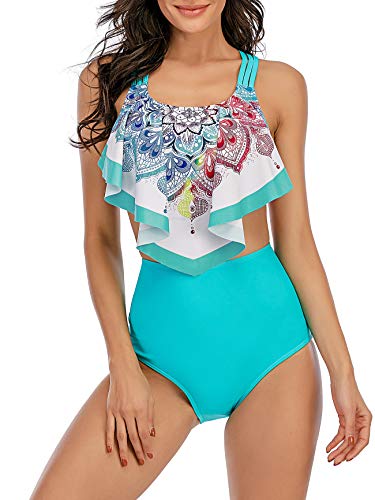 Cyan Floral Printed