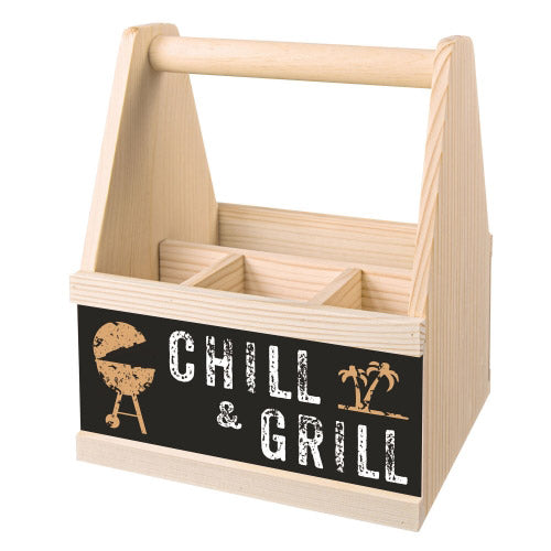Premium 6-Bottle Beer Caddy with Handle - Heavy Duty Wooden Beer Carrier for Men - Perfect for Parties, Camping, and Outdoor Gatherings