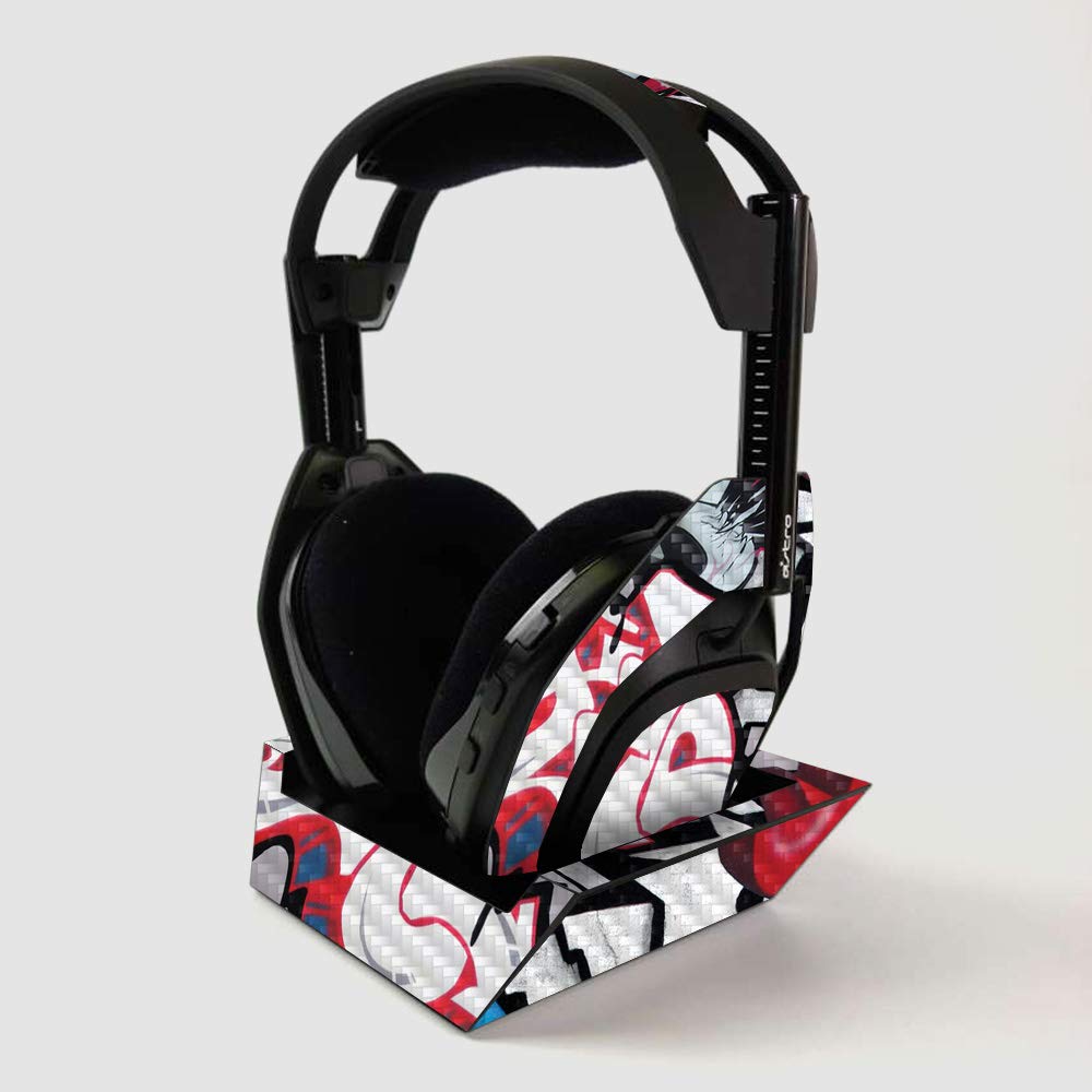 Premium Carbon Fiber Skin for ASTRO Gaming A50 Wireless Headset & Base Station - Graffiti Design | Protective Durable Cover with Textured Finish | Easy to Apply | Made in USA | Perfect for Gamers & Tech Enthusiasts