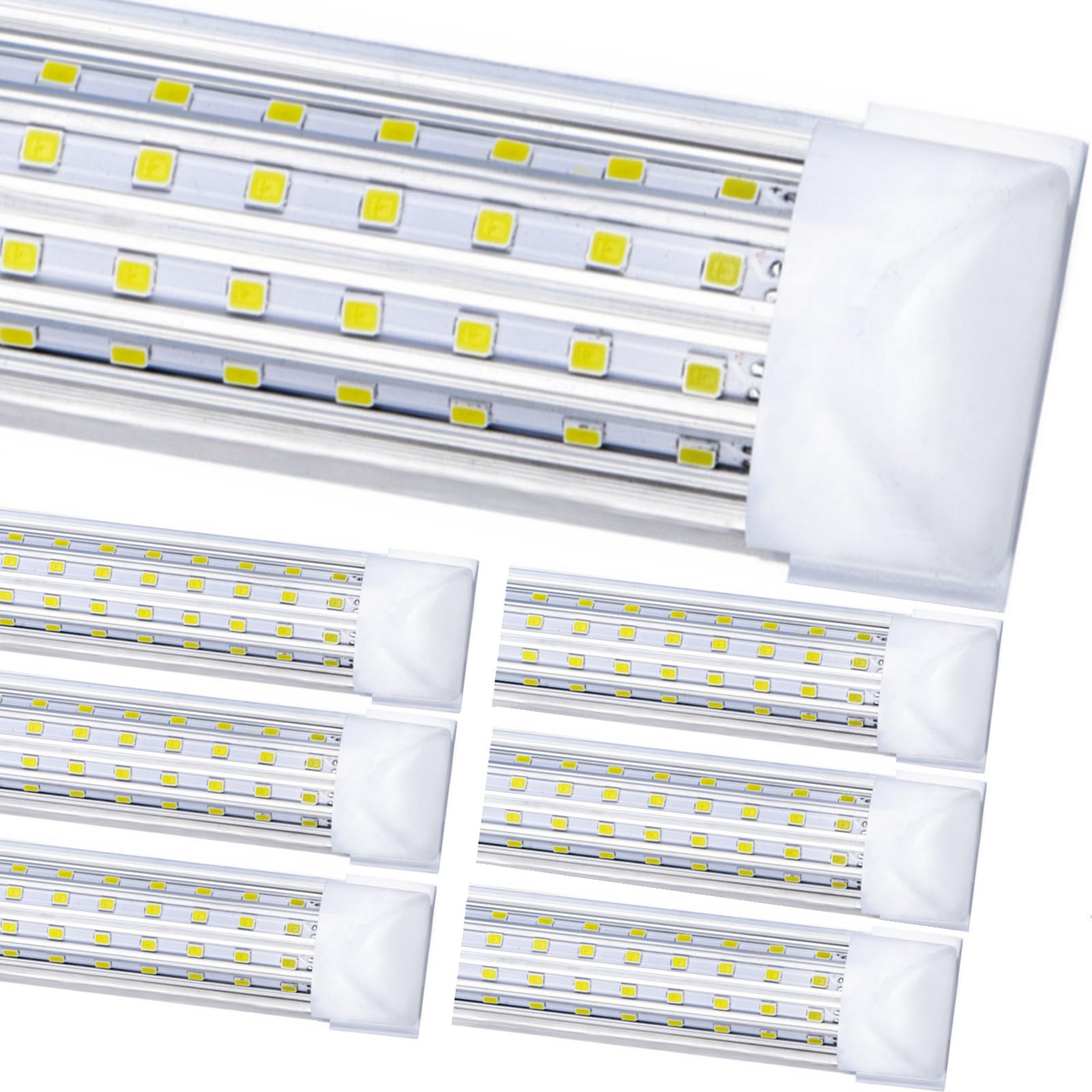 6-Pack 8FT LED Shop Lights, 120W Super Bright 18800LM 5000K Daylight White, Linkable 96
