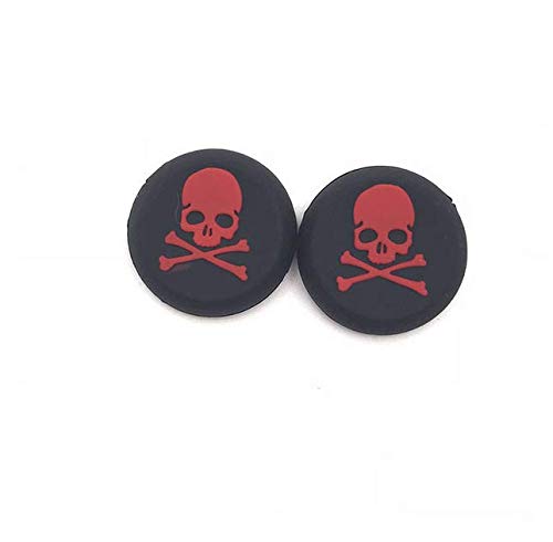 2PCS Silicone Cat Skull Thumb Grip Caps - Gamepad Joystick Cover for PS3, PS4 Slim/Pro, Xbox One/360 Controllers - Non-Slip Grip & Protection - Perfect for Gaming, Cosplay & Halloween Decor (Skull Design - 10PCS)