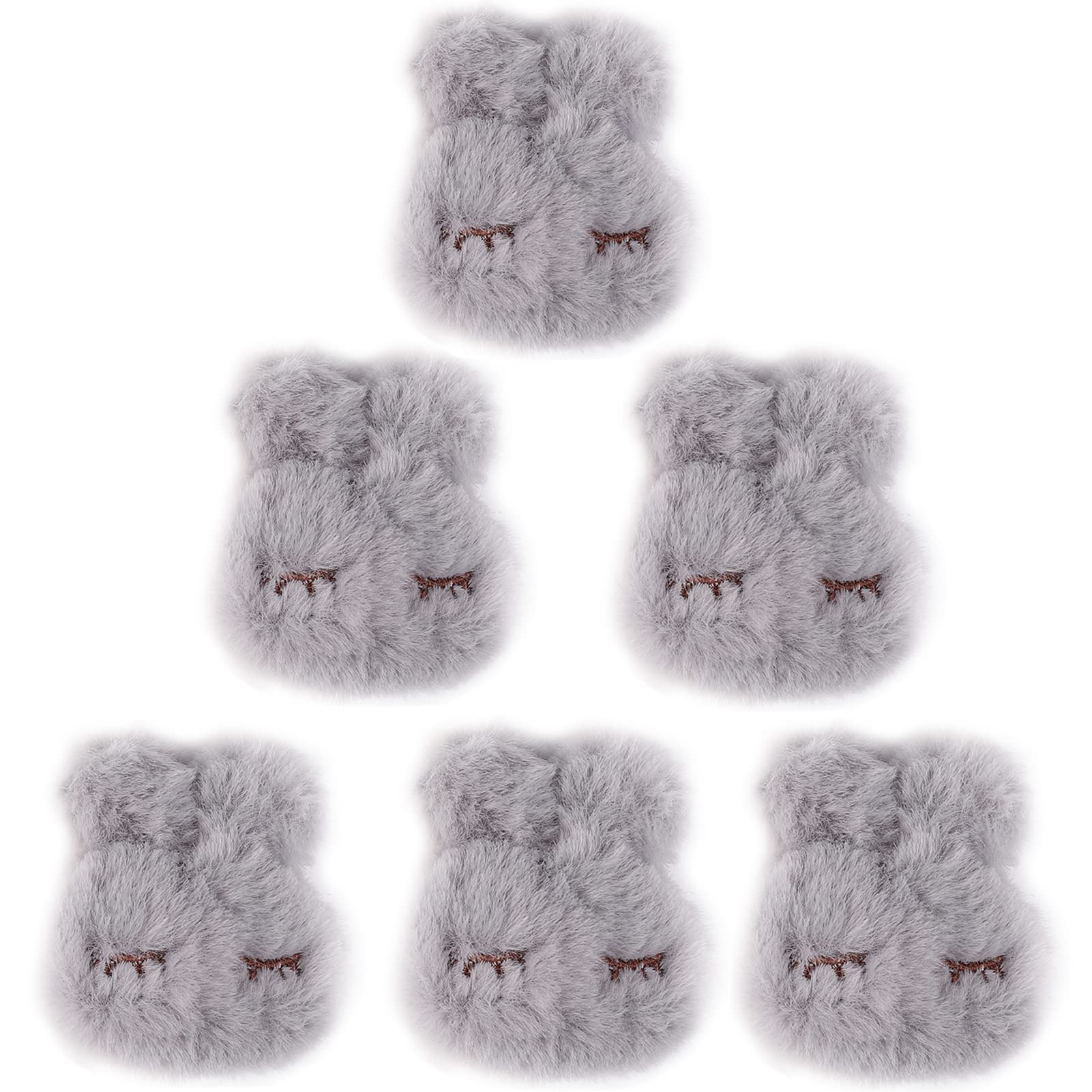 6-Pack Non-Slip Duvet Clips - Cotton Rabbit Quilt Cover Pins, Anti-Movement Comforter Fasteners & Sheet Grippers - Perfect for Bedding, Socks, Curtains & Quilt Holders (Grey) - Keep Your Bedding Neat All Night