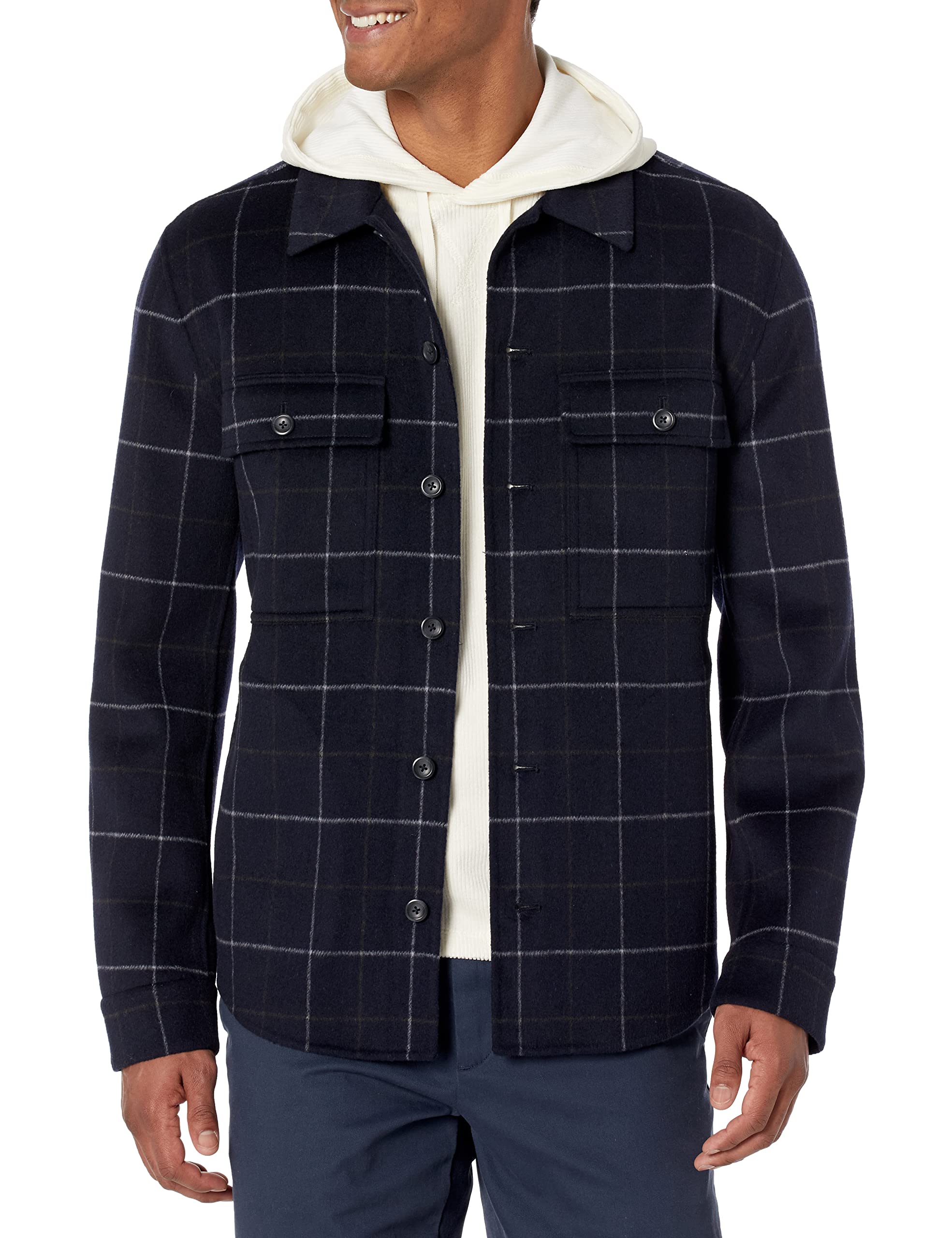 Vince Men's Split Shirt Jacket - Lightweight Casual Button-Up for Spring & Fall | Perfect for Layering, Outdoor Activities & Office Wear