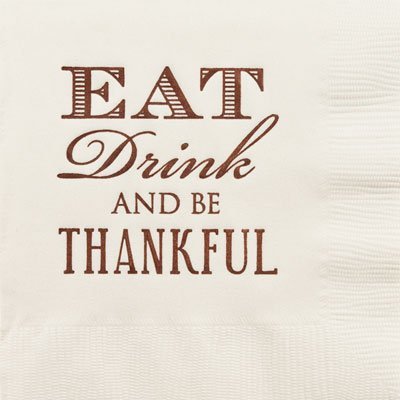 Premium Thanksgiving Beverage Napkins - 120-Pack, Elegant Holiday Party Decor for Dinner, Cocktails & Celebrations