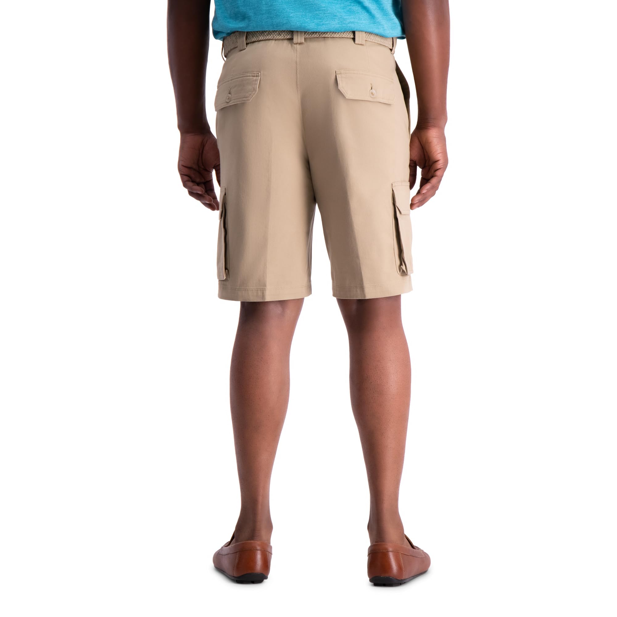 Haggar Men's Comfort Cargo Utility Shorts - Stretch Fabric, Multiple Pockets (Regular & Big Tall Sizes) | Casual Wear, Outdoor Activities, Travel & Summer Fashion