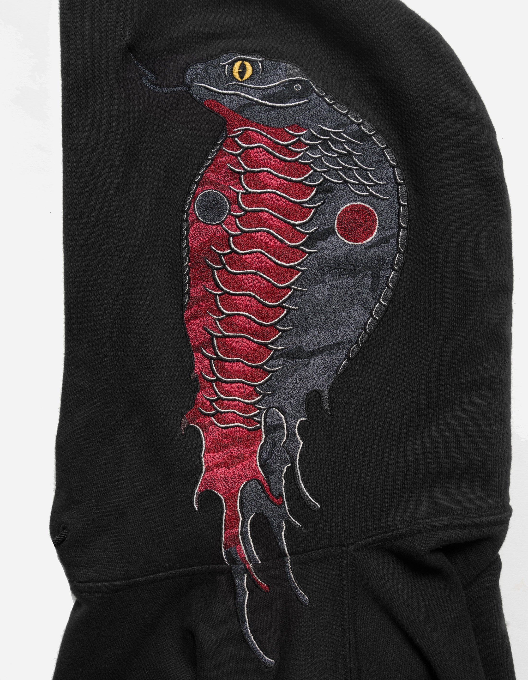 6010 Cobra Organic Cotton Hooded Sweatshirt for Men - Black | Comfortable & Stylish Pullover for Casual Wear, Gym, and Outdoor Activities