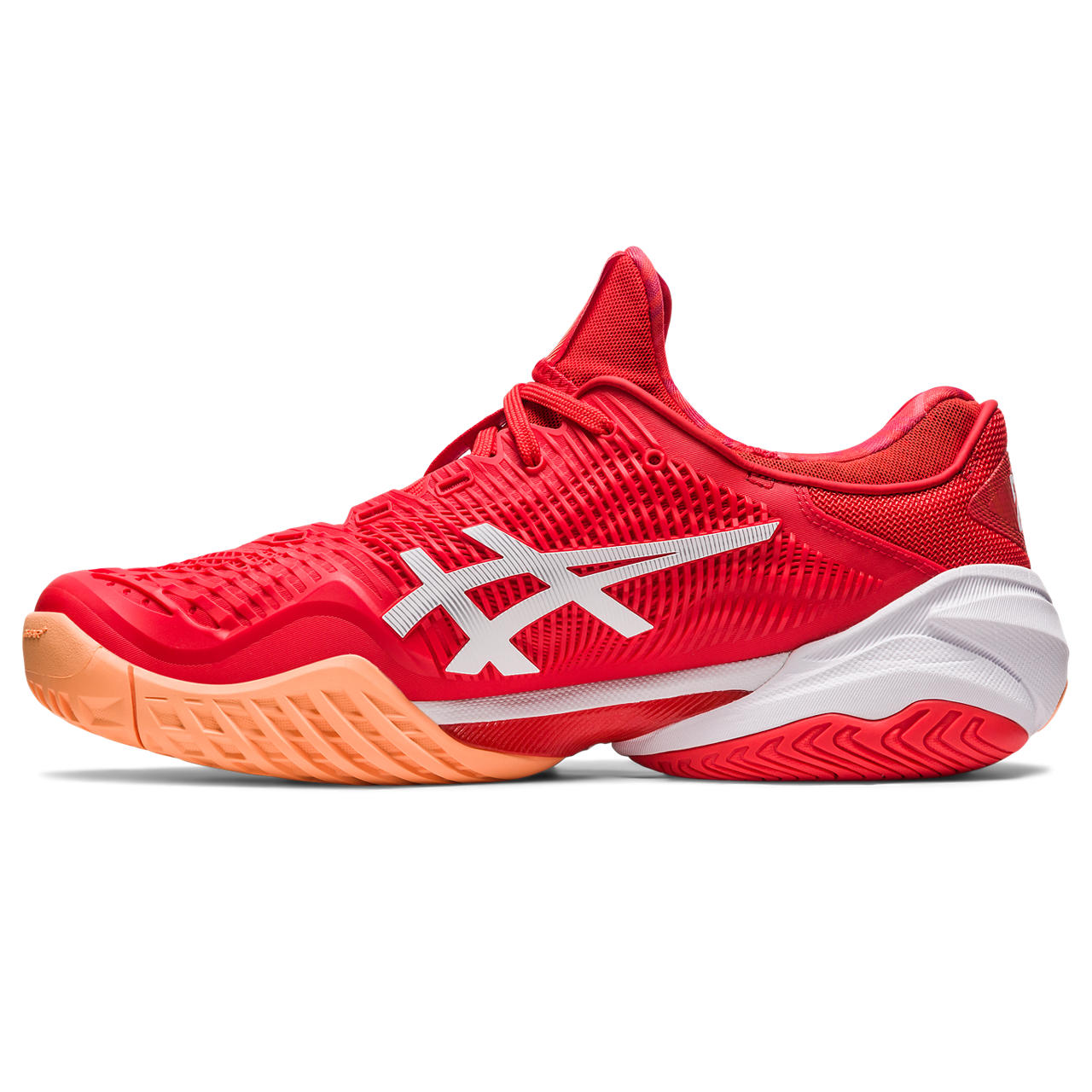 ASICS Court FF 3 Novak Men's Tennis Shoes - Red/White | High-Performance Tennis Footwear for Competitive Play & Court Training | Perfect for Hard Court Matches & Professional Tennis Practice
