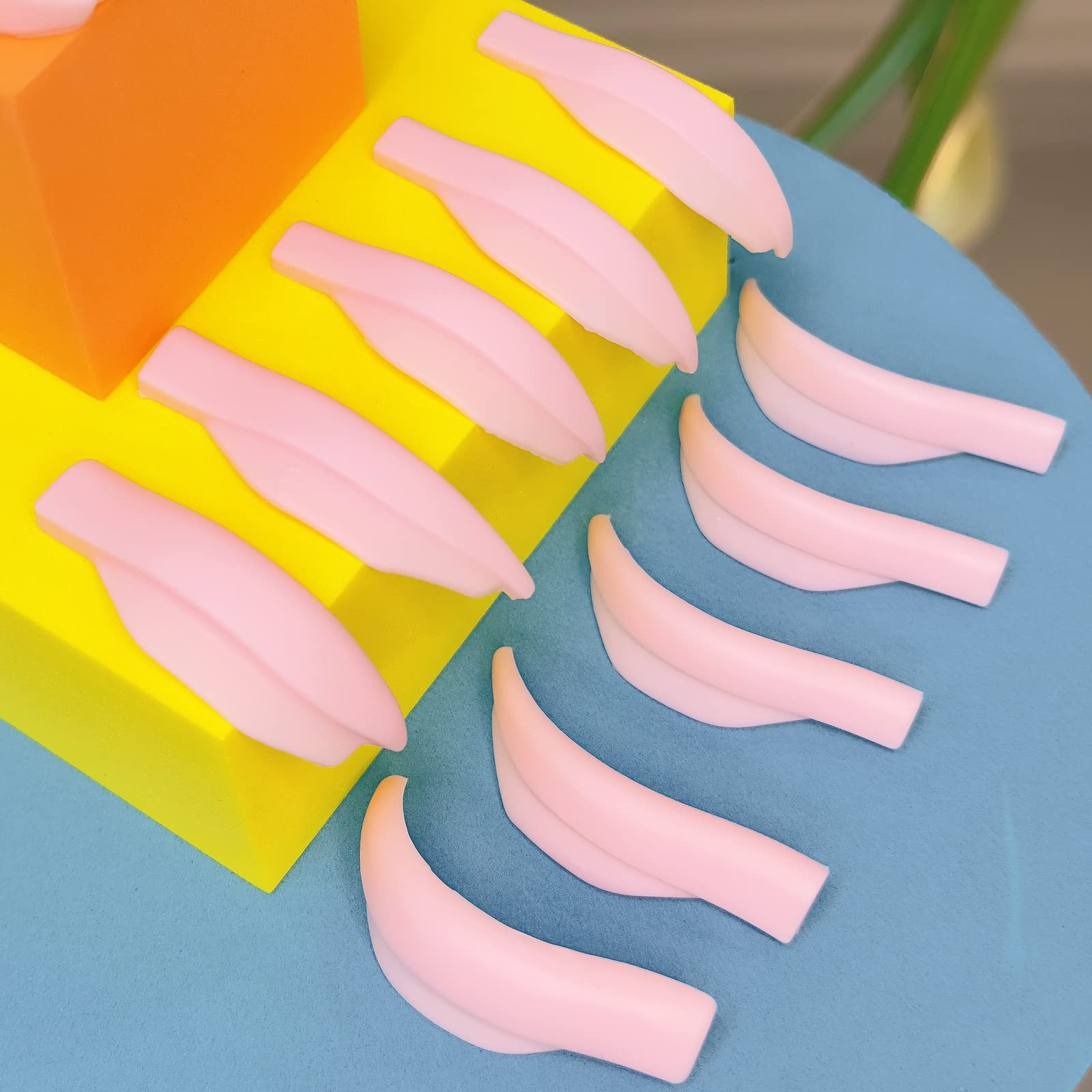 Premium Lash Lift Rods & Eyelash Perm Pads - 6 Sizes for All Eye Shapes, Mega L Curl Lamination Shield (Pink) - 100 Uses for Salon & Home Lash Treatments - Perfect for Professional Stylists & DIY Beauty Enthusiasts