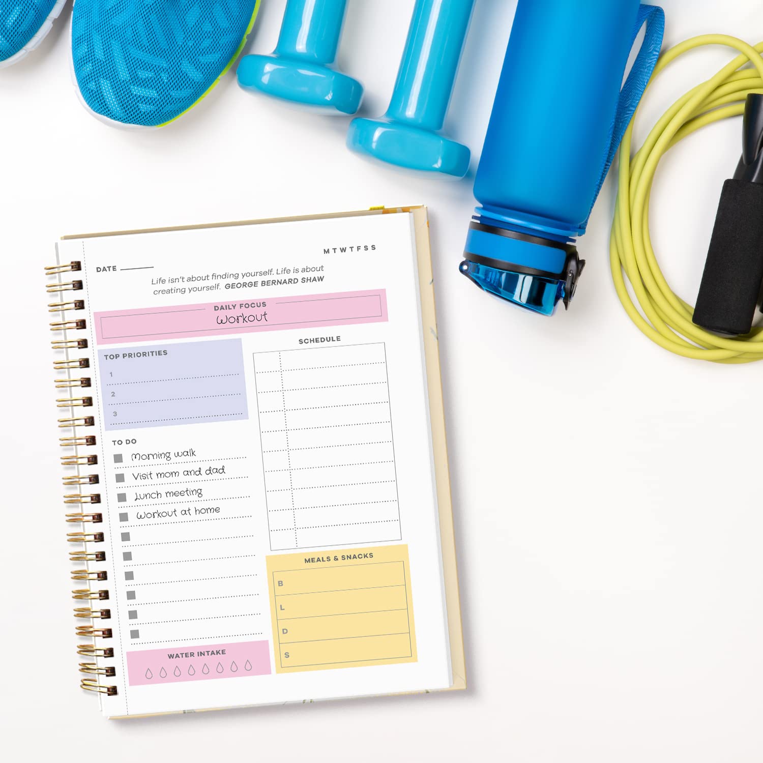 Sweetzer & Orange Undated Planner with Meal, Habit & Routine Tracker - Daily To-Do List Notebook for Students, Work & Productivity (ADHD Friendly) - Floral Design Organizer for College, Fitness & Goal Tracking | Perfect for Scheduling, Time Management & Personal Growth