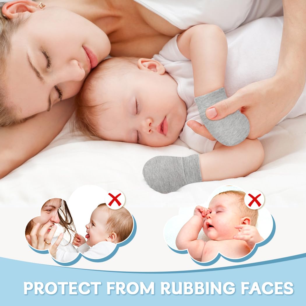 Adorable Baby Mittens for Newborns - Soft No Scratch Gloves for Boys & Girls, Infant & Toddler Hand Protectors - Perfect for Sleeping, Outdoors & Cold Weather Protection