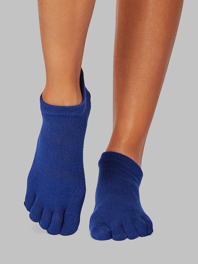 ToeSox Low Rise Full Toe Women's Yoga Grip Socks - Non-Slip Workout Socks for Yoga, Pilates & Barre - Breathable & Comfortable for Home & Studio Fitness