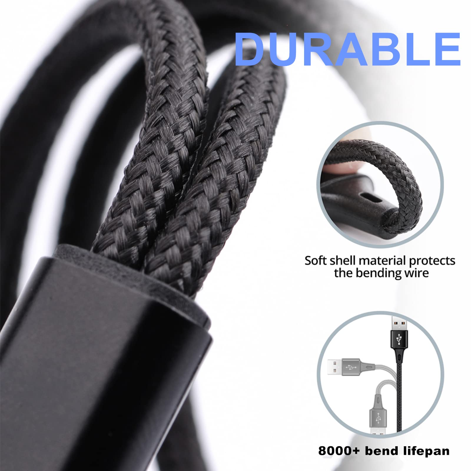 YCTech USB C to Aux Cable with Car Charger - 3.5mm Braided Nylon Audio Aux Cable for iPhone 16/15 Pro Max/Plus, Samsung S24/S23/S22 Ultra & Android Phones - Perfect for Car Audio & Hands-Free Calling
