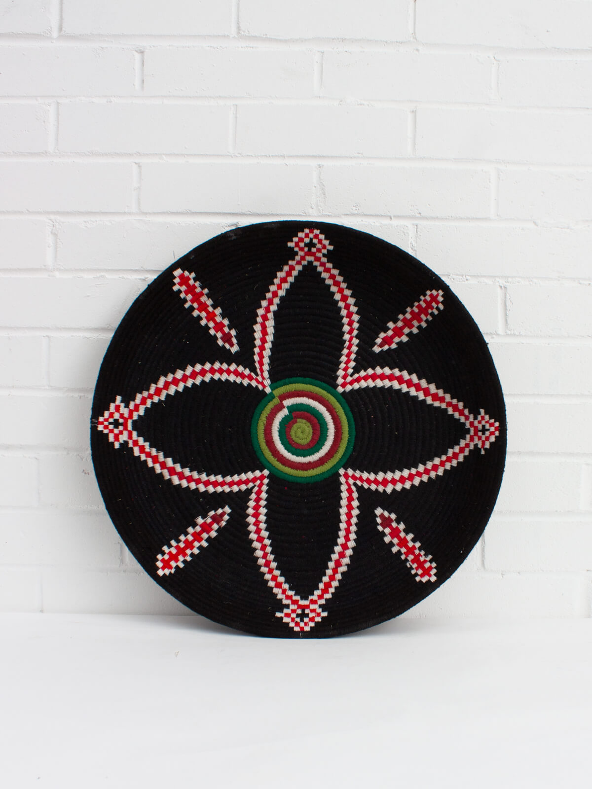 Handmade Moroccan Wool Plate No.84 - Authentic Berber Design for Home Decor, Dining & Gift Giving | Perfect for Serving, Wall Display & Cultural Decor