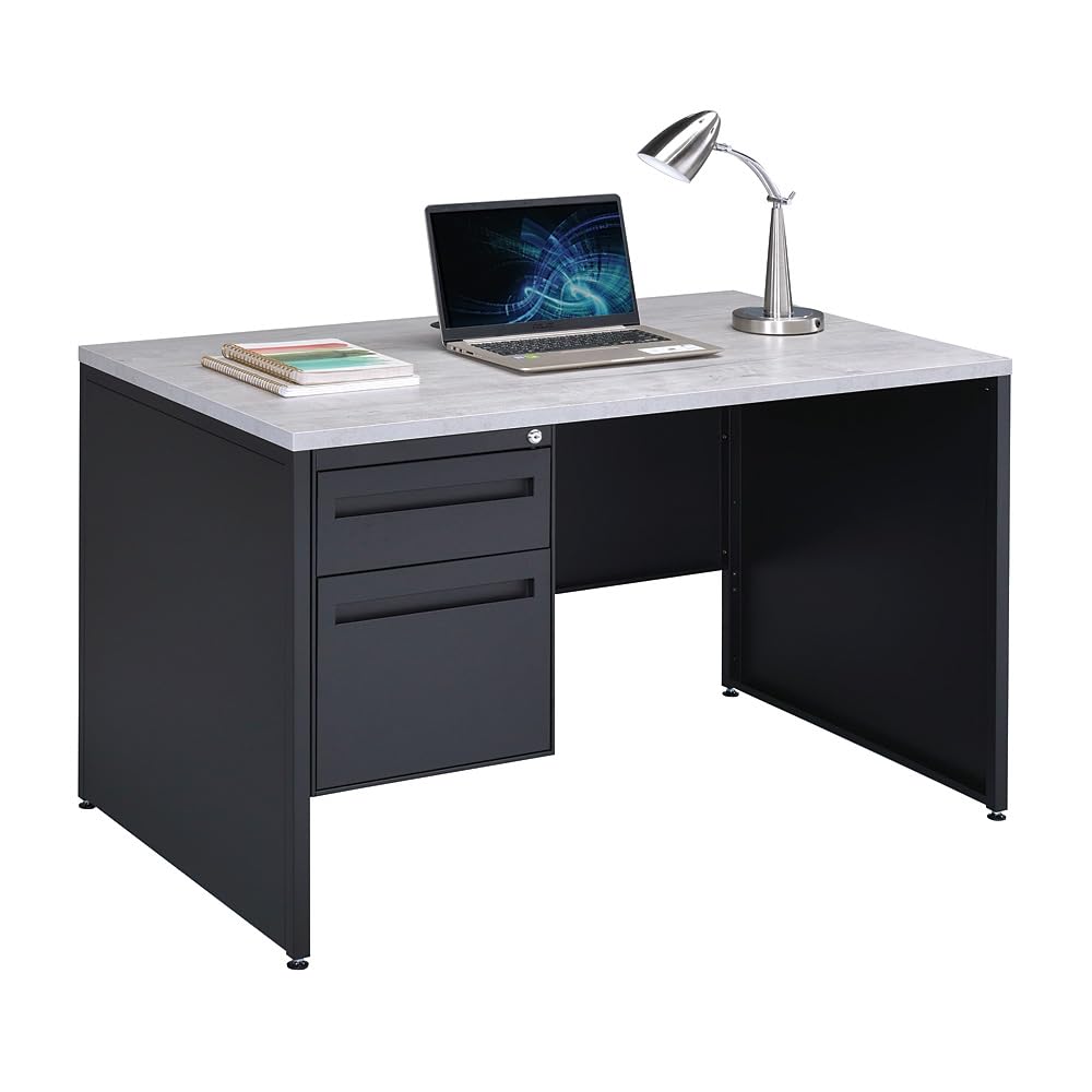 Premium NBF Carbon Compact Single Pedestal Executive Office Desk - 48