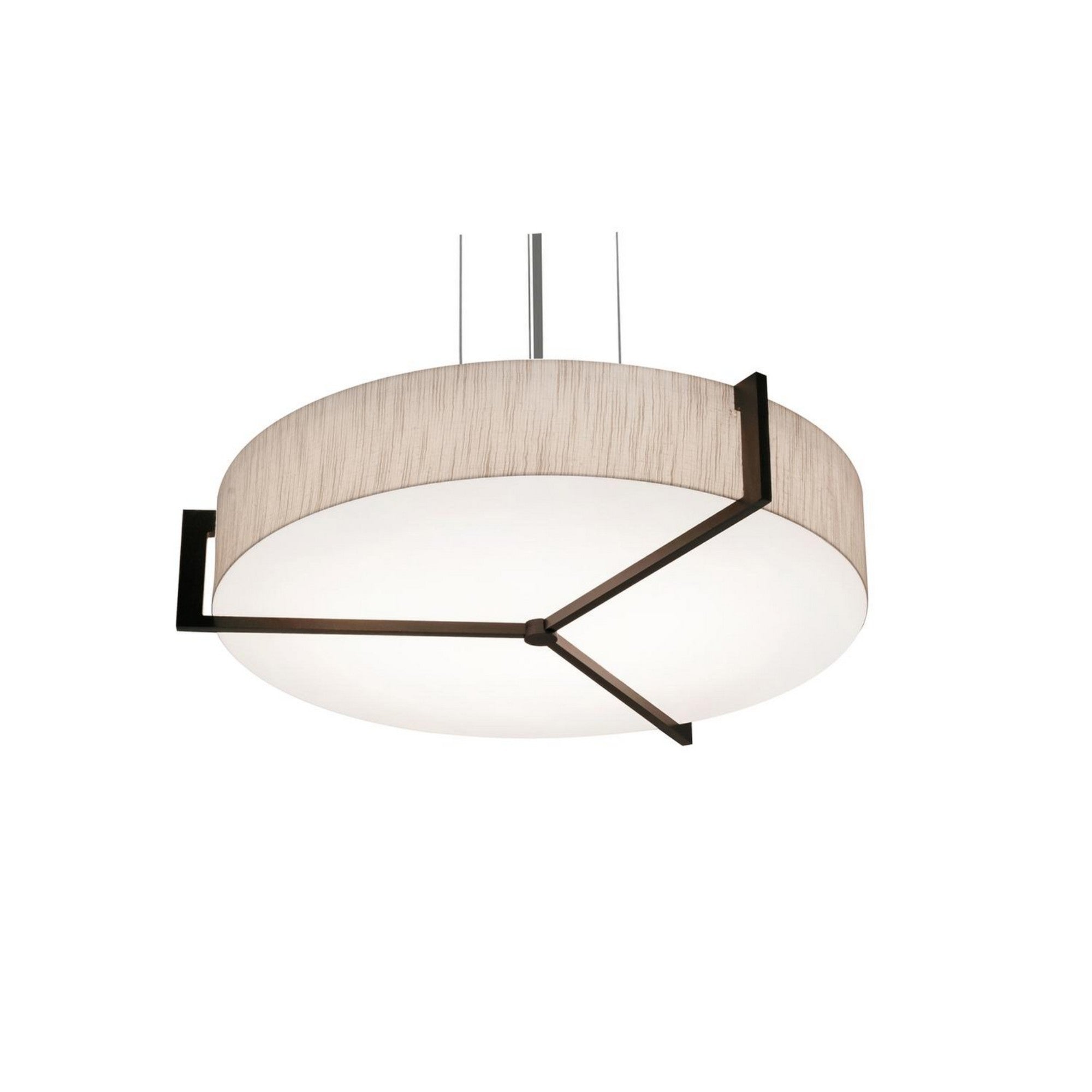 Apex 21 3-Light Pendant with Jute & Espresso Shade - Modern Farmhouse Ceiling Light Fixture for Dining Room, Kitchen Island, or Entryway