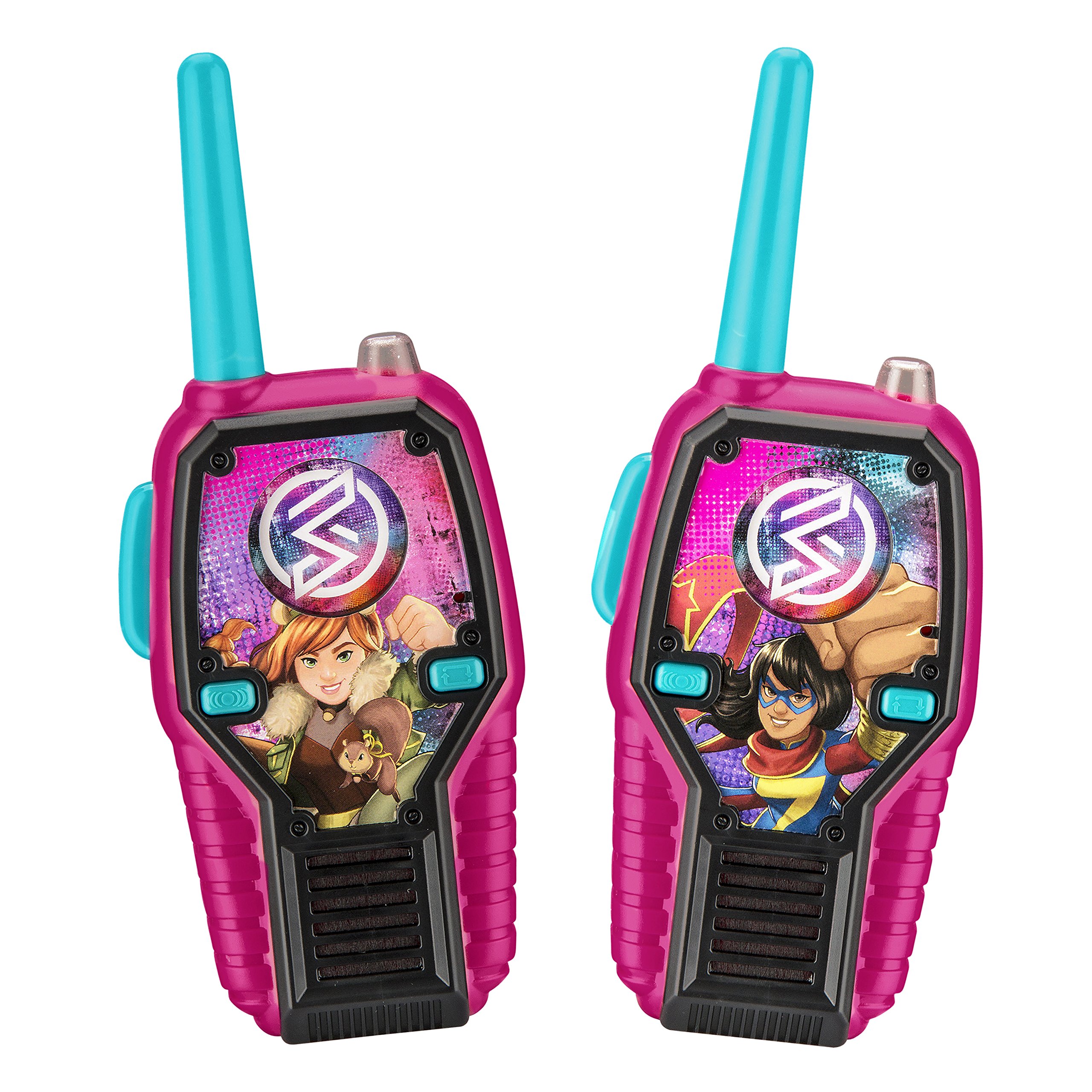 Marvel Rising FRS Walkie Talkies for Kids - Light Up with Sound Effects, Easy to Use Walkie Talkie Toy for Outdoor Play, Camping & Backyard Adventures