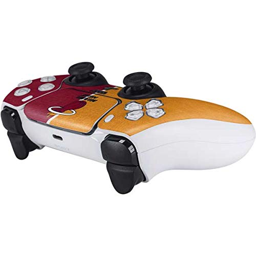 Officially Licensed NBA Miami Heat Gaming Skin Decal for PS5 Controller - Custom Protective Cover for Enhanced Grip & Style - Perfect for Gaming Enthusiasts & Miami Heat Fans