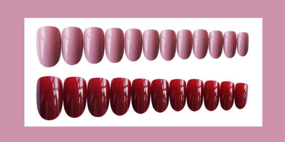 Red False Nails - Round Tip Solid Color Fake Nails for Manicure | Easy to Apply Press On Nails for Parties, Weddings & Special Occasions