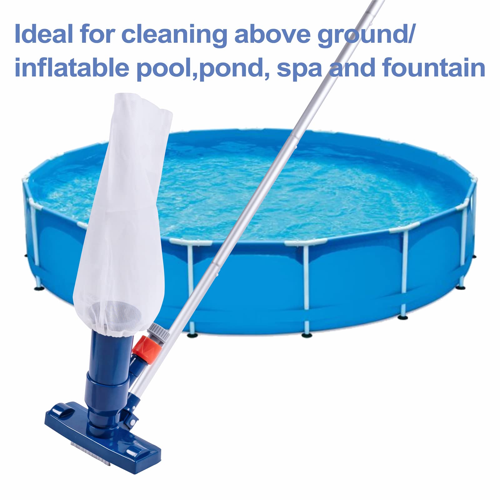 Upgraded Pool Spa Jet Vacuum Cleaner with Brush & 56