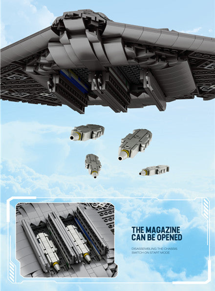 Reobrix 33038 B2 Bomber Model Building Kit - 1000+ Pieces DIY Military Aircraft Toy for Adults & Teens - Perfect for Collectors, Display & Gift Giving