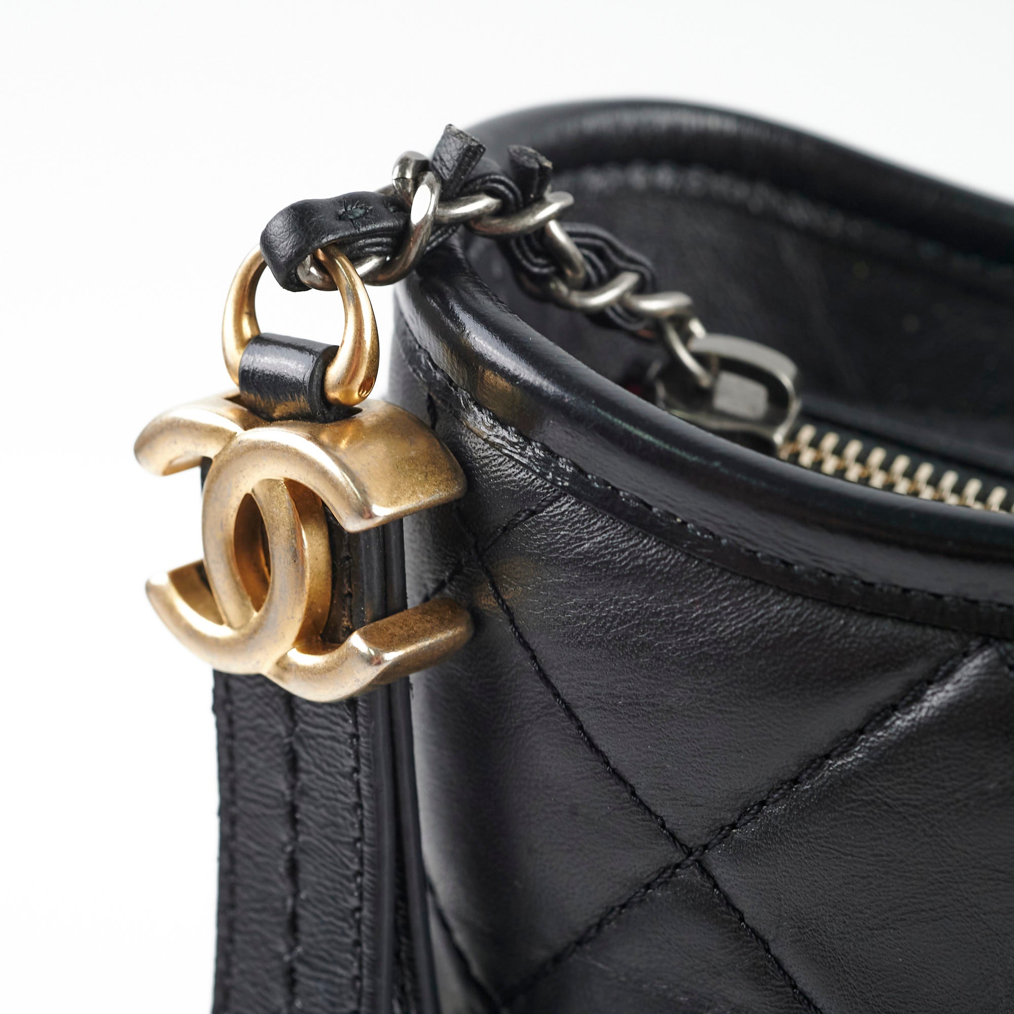 Chanel Medium Gabrielle Bag - Black Aged Calfskin Leather Shoulder Bag Series 29 | Luxury Designer Handbag for Women, Perfect for Work, Evening Events & Everyday Use