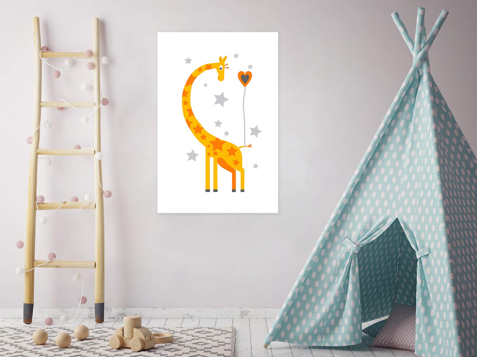 Awkward Styles Giraffe Wall Art Print - 8x12 Inch Unframed Animal Poster for Kids Room Decor | Jungle Theme Nursery, Playroom & Classroom Wall Decor