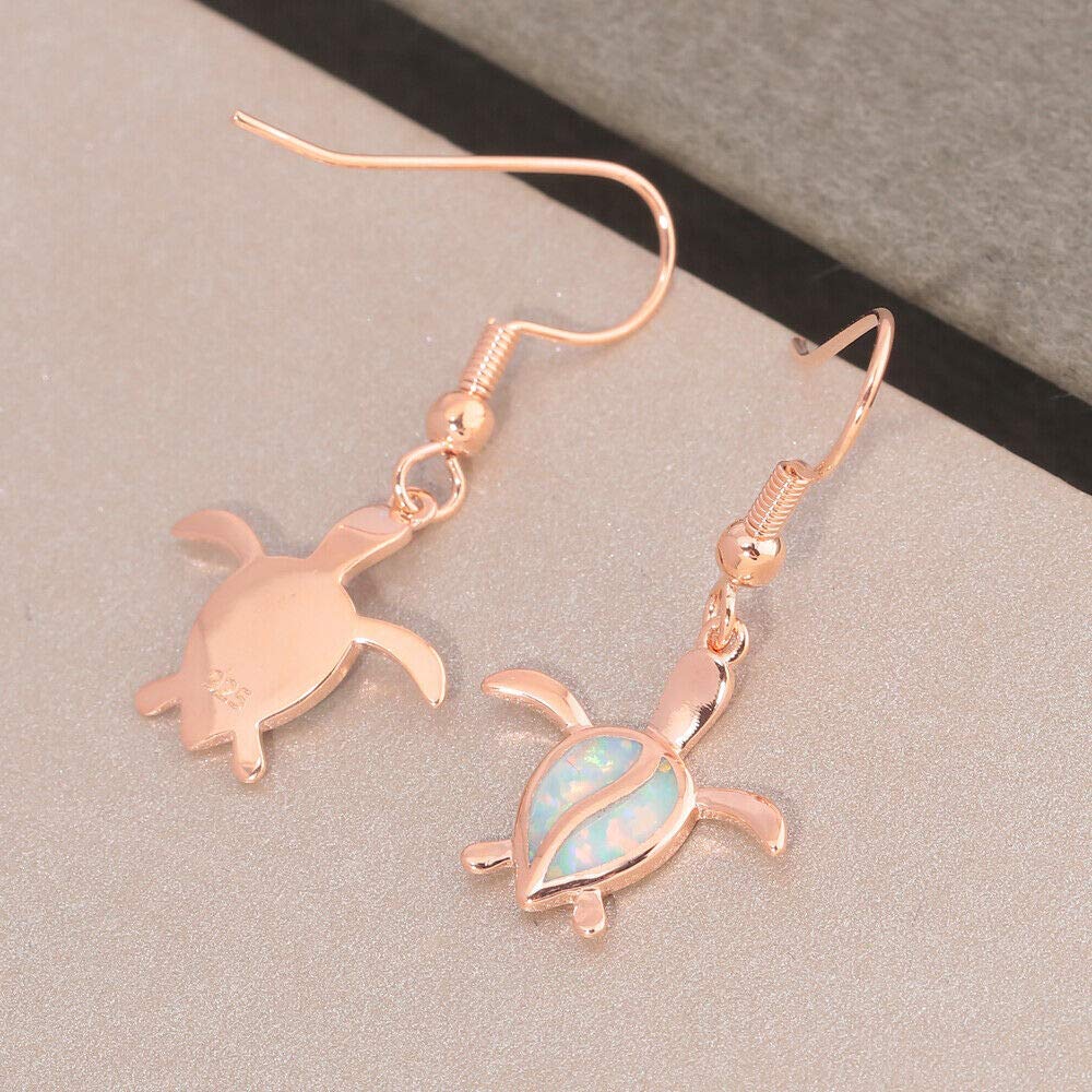 CiNily Dangle Drop Earrings for Women - 18K Gold Plated Opal Earrings with Ocean Wave Design | Perfect for Beach Vacations, Weddings & Everyday Elegance