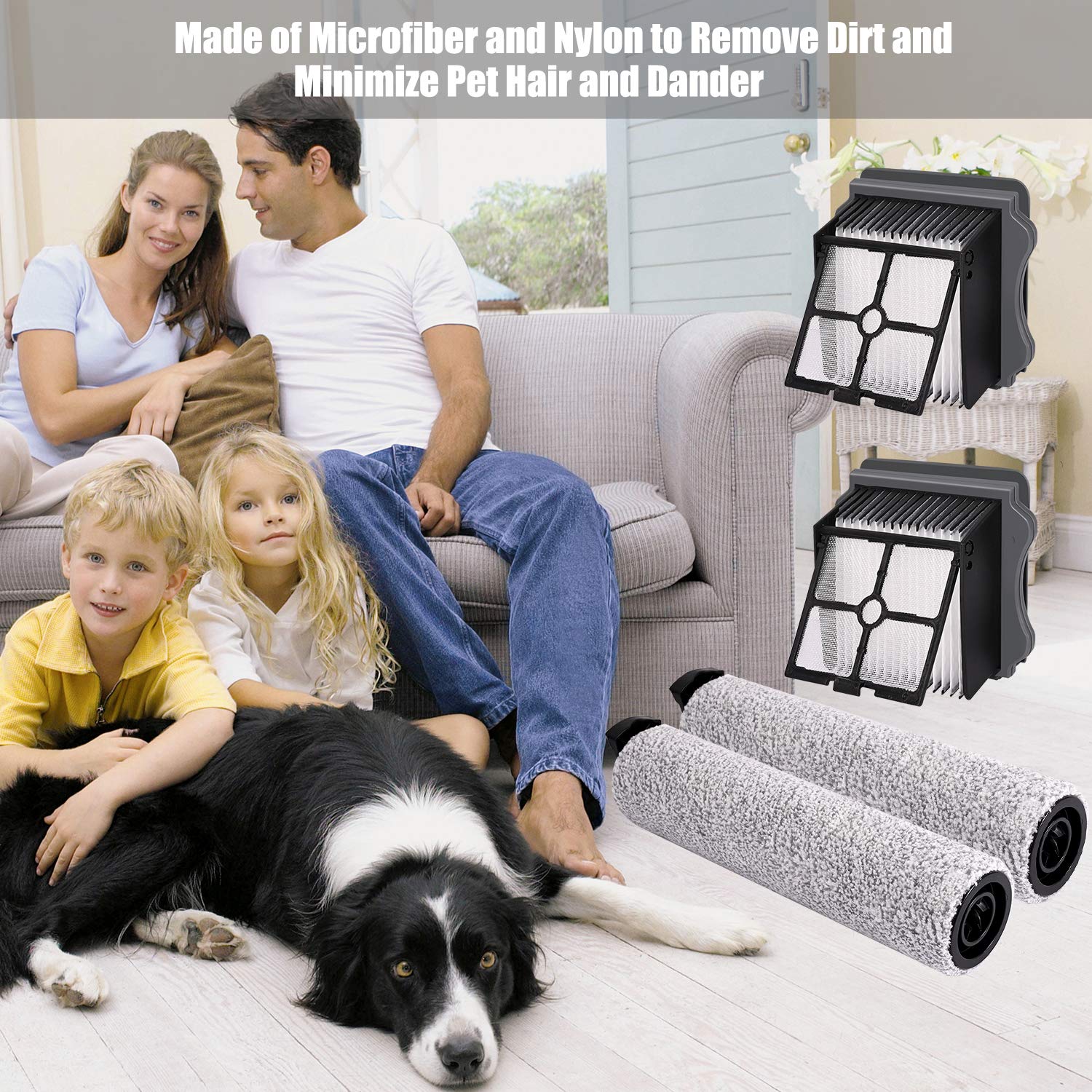 iFloor 3 Vacuum Brush Roller & HEPA Filter Set (3-Pack) - for Wet/Dry Cleaning