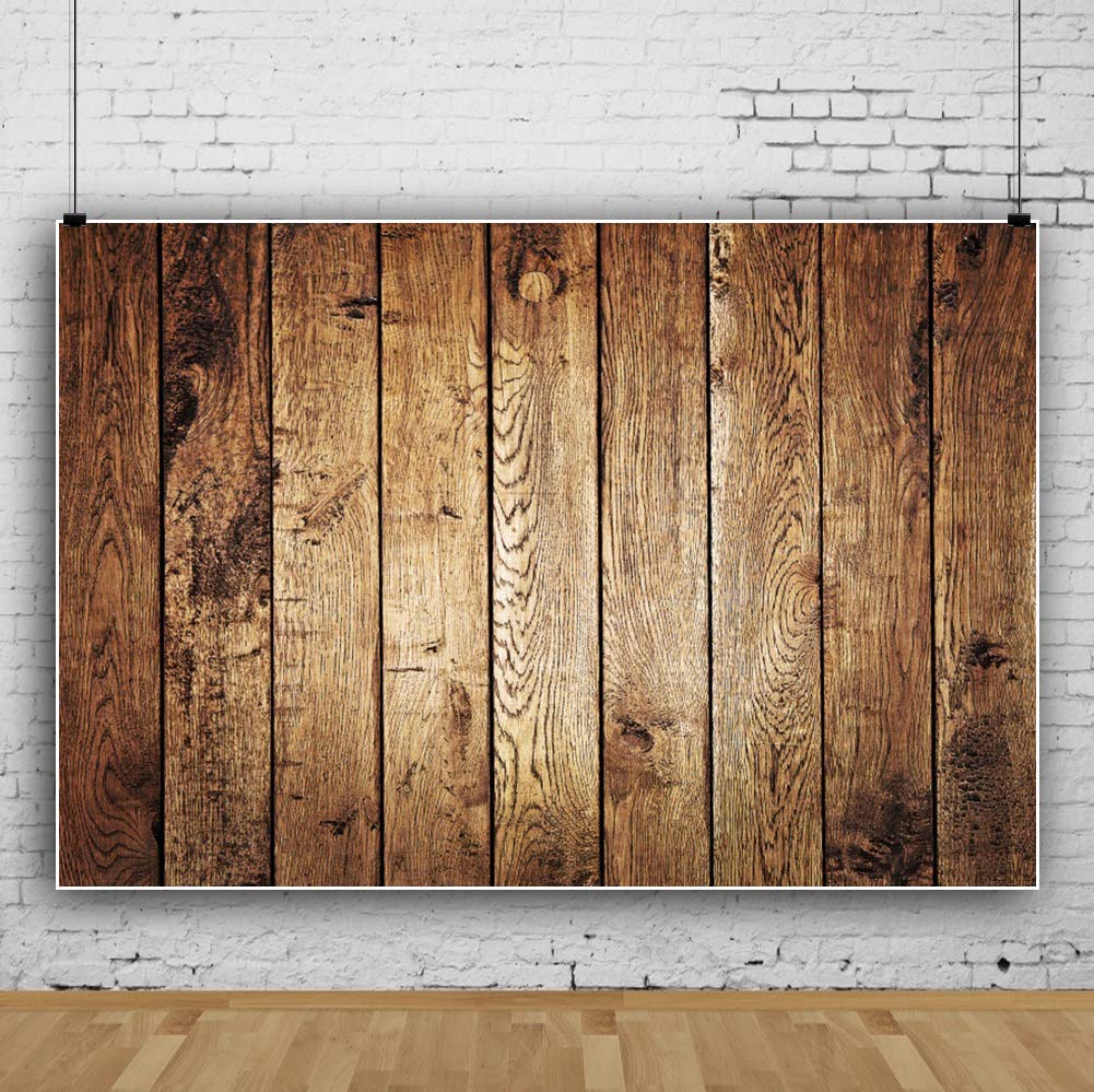 Yeele 10x6.5ft Vintage Wood Photography Backdrop - Retro Brown Plank Background for Photo Studio, Grunge Wooden Boards Props | Perfect for Portrait, Product, and Wedding Photography