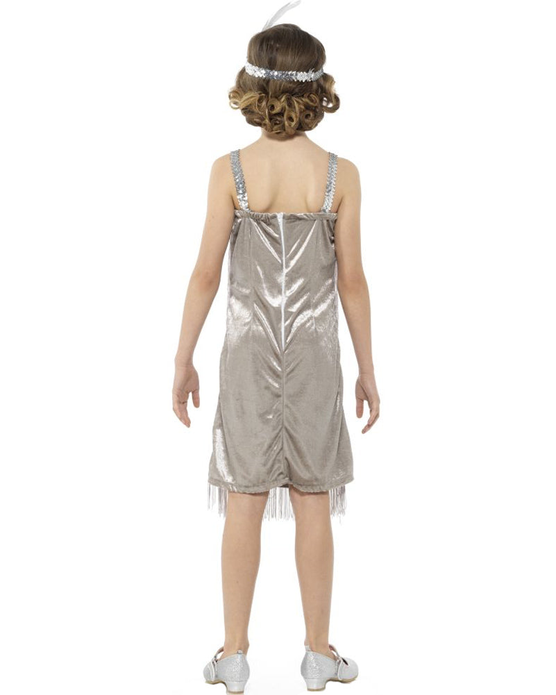 1920s Vintage Silver Flapper Dress Costume for Women - Roaring 20s Gatsby Party Outfit, Halloween Costume, Burlesque Show, Themed Events & Cosplay