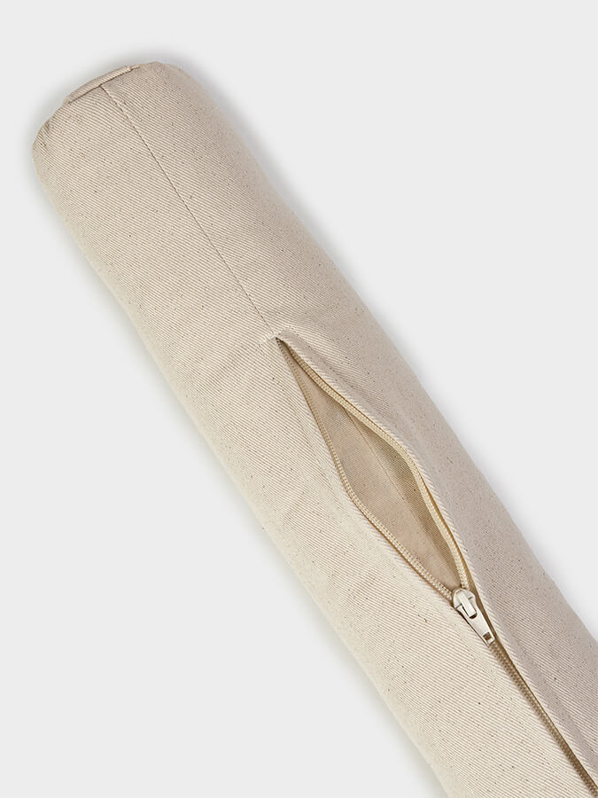 Organic Cotton Yoga Bolster for Spine Alignment - Slim Design for Comfort & Support - Perfect for Yoga Studios, Home Practice, and Meditation
