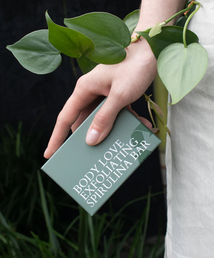 BODY LOVE Exfoliating Spirulina Soap Bar - Natural Skincare for Glowing Skin | Perfect for Daily Cleansing & Spa Days
