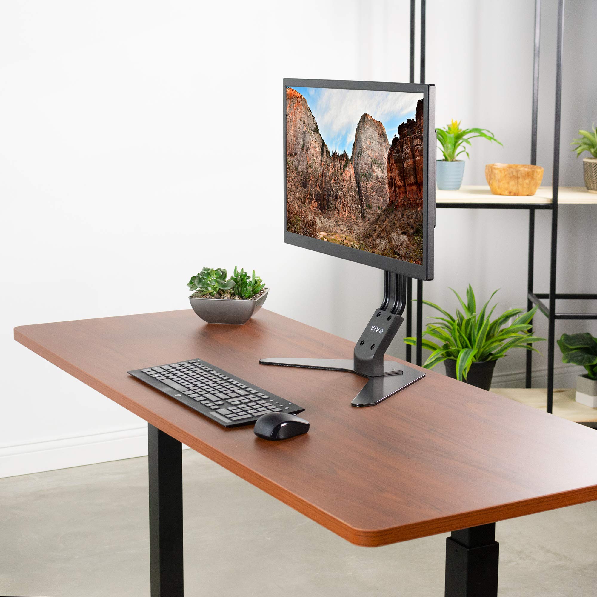 VIVO Dark Walnut 60 x 24 Inch Universal Solid Wood Table Top for Adjustable Height Desk Frames - Perfect for Home Office, Standing Desk & Workspace Setup