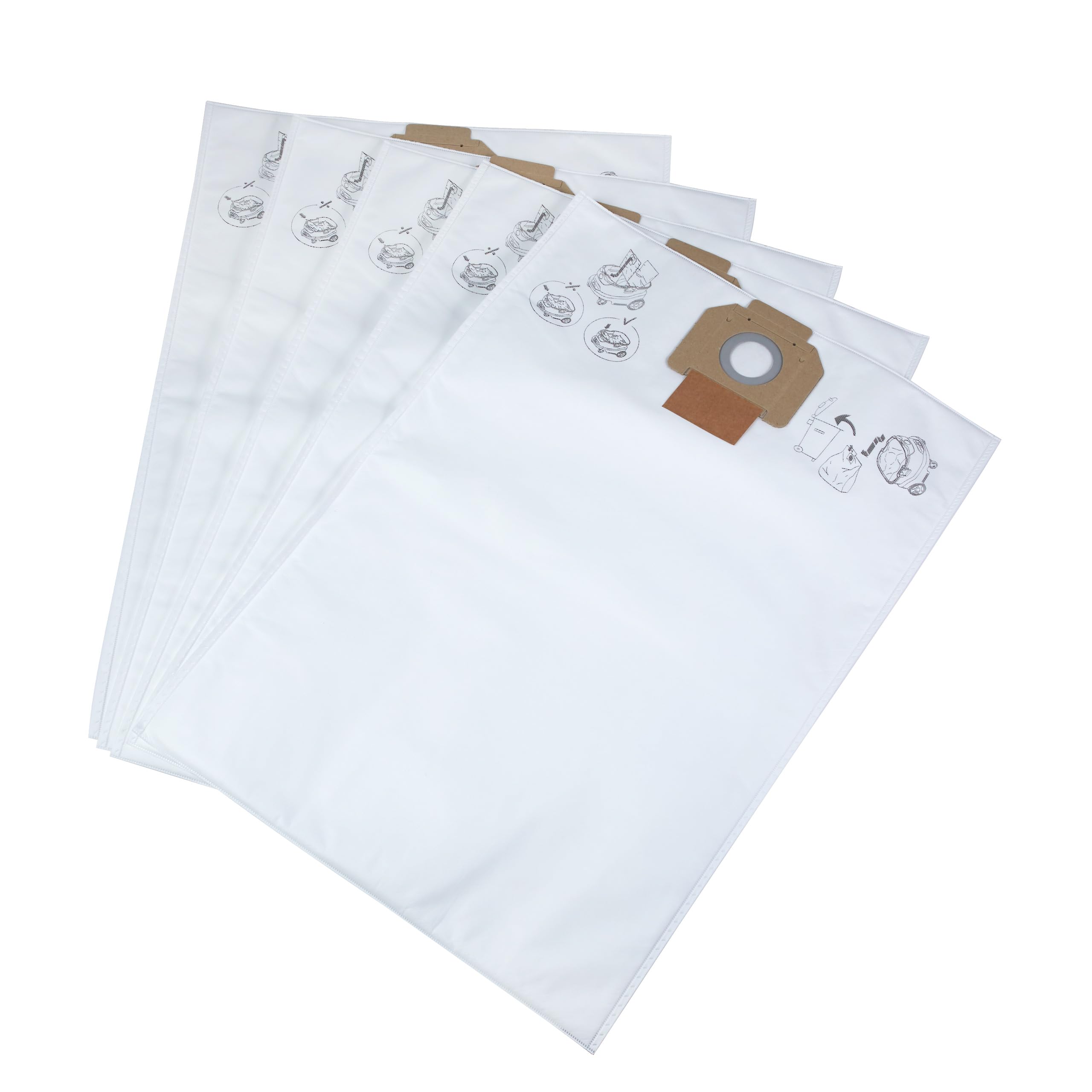 Milwaukee AS30/42-5 Felt Bags - 5 Pack for Tool Storage & Workshop Organization - Perfect for Milwaukee Power Tools Accessories & Workshop Supplies