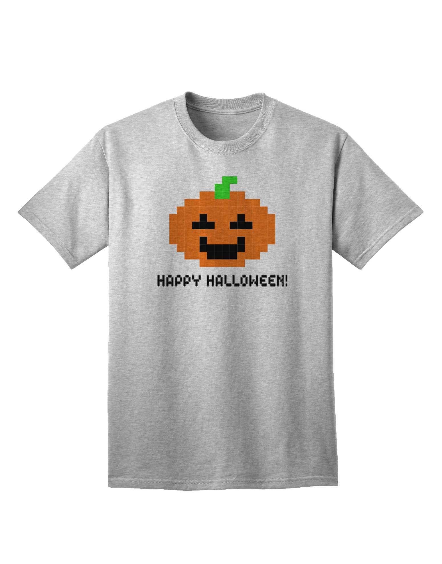 Pixel Pumpkin Halloween T-Shirt for Adults - Funny & Spooky Graphic Tee for Halloween Parties, Costume Contests & Fall Festivals