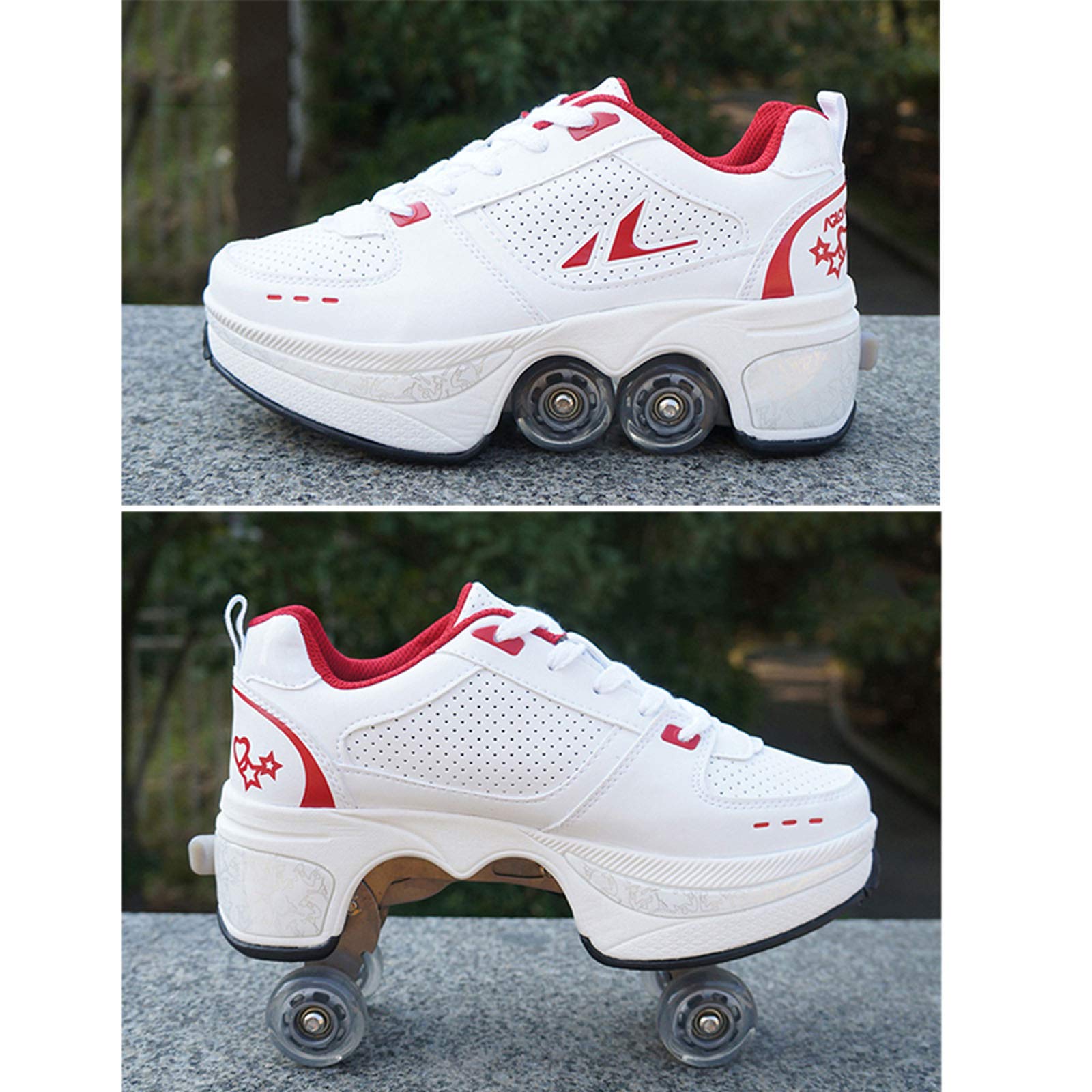 Women's Roller Skates for Adults - Outdoor Quad Roller Shoes with Wheels for Women - Perfect for Fitness, Recreation & Roller Rink Fun